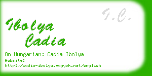 ibolya cadia business card